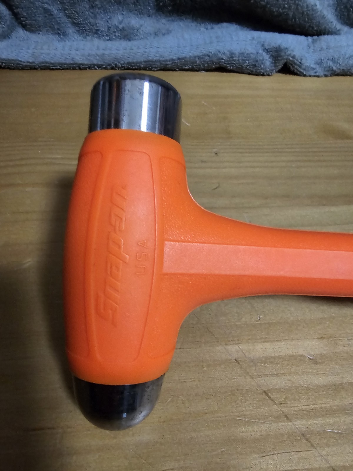 Snap On Tools Hbbd16o 16oz Dead Blow Ball Peen Hammer Orange Soft Grip