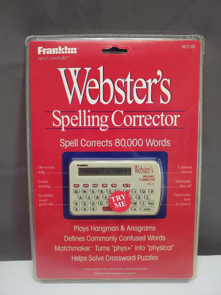 NEW 1994 Franklin Webster's Spelling Corrector Plus NCS-101 Pocket Size Compact