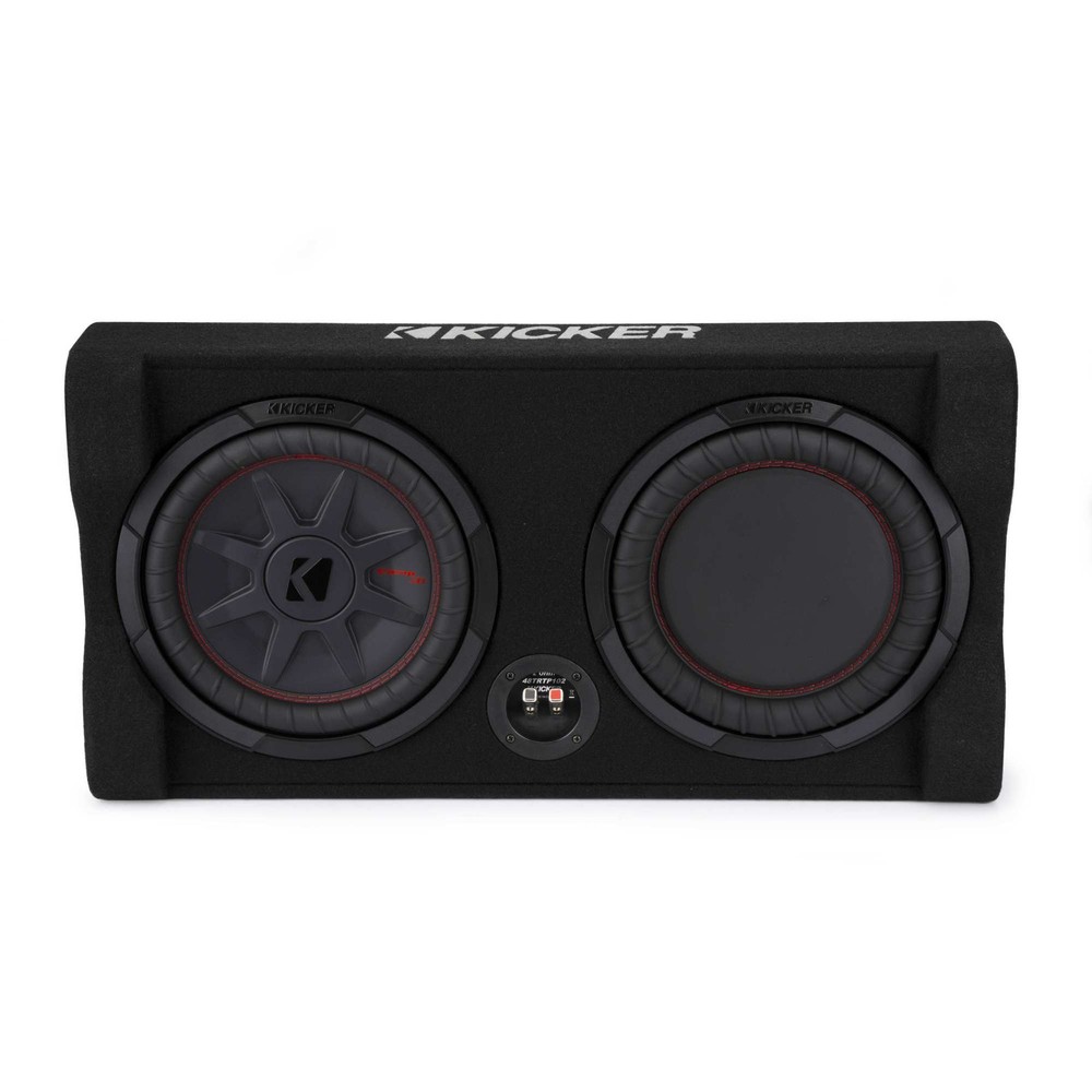 Kicker Comp RT 10" Thin Down Firing Enclosure Package with Amplifier & wire kit