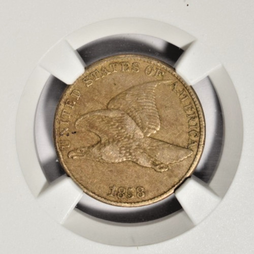 1858 FLYING EAGLE CENT ~ LARGE LETTERS SHARP NGC VF30!