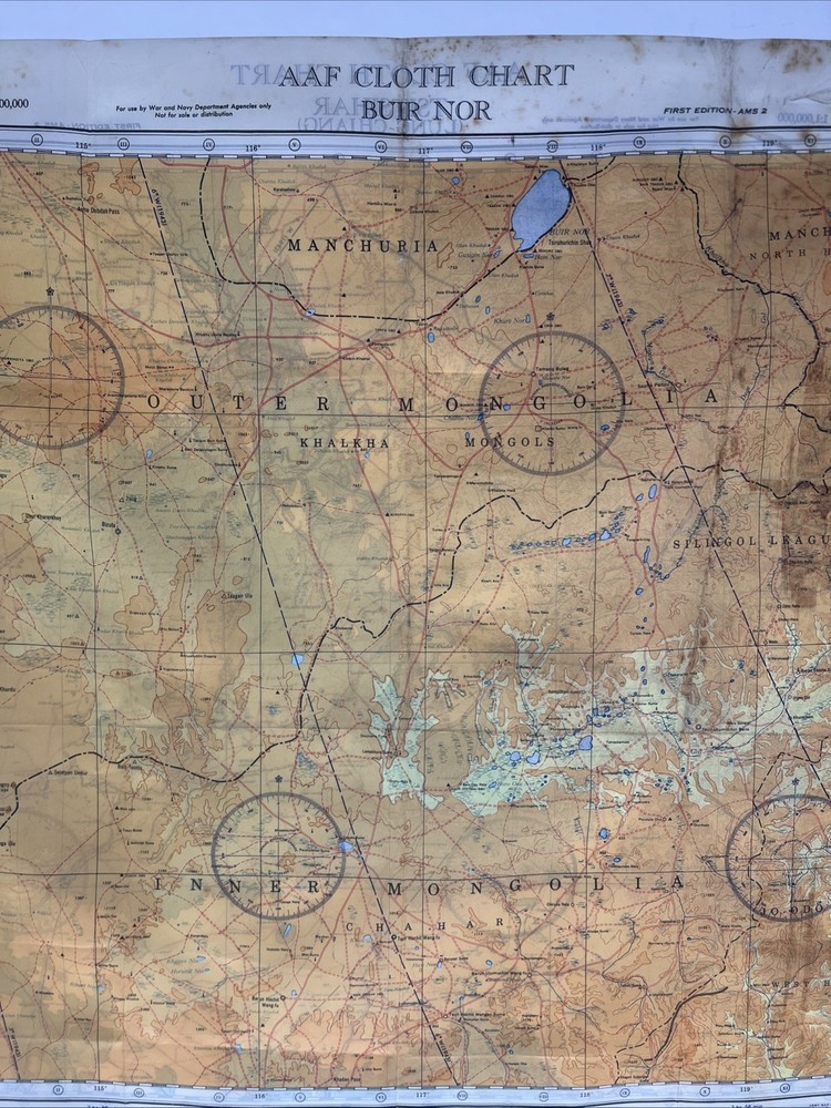 AAF CLOTH CHART Eastern Asia 1943