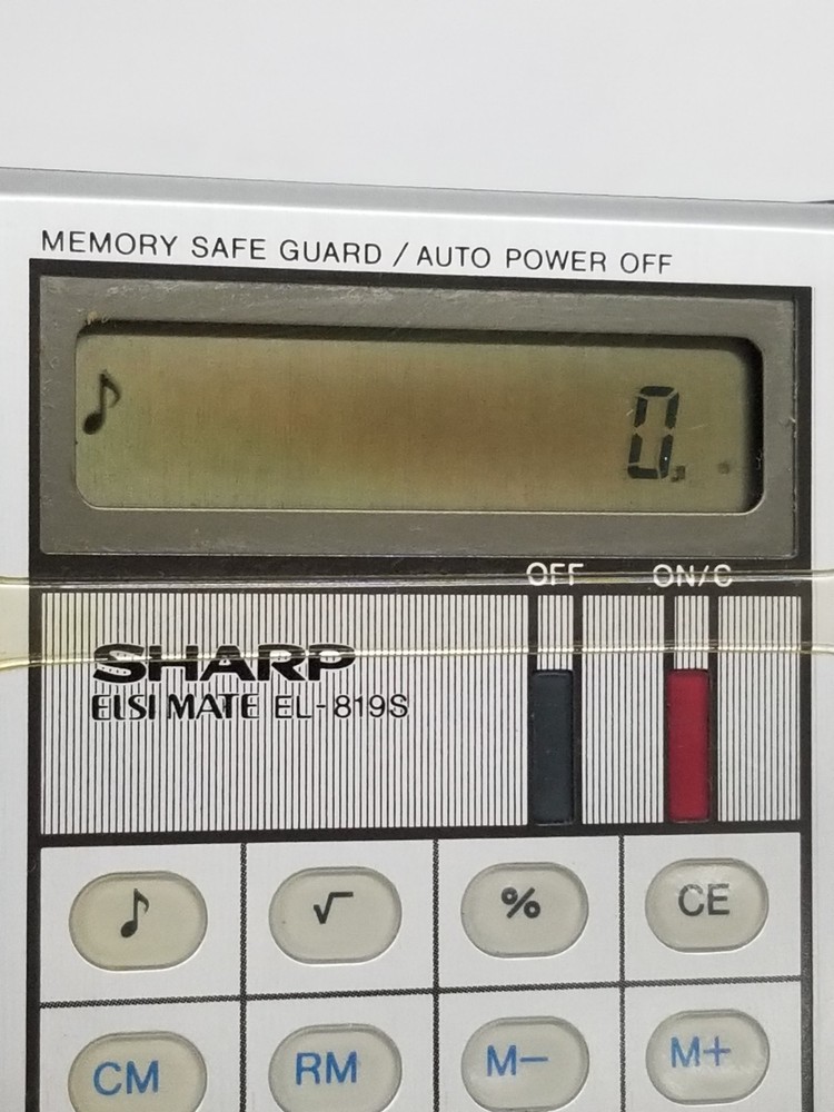 Vintage Calculator Sharp Elsimate EL-819S