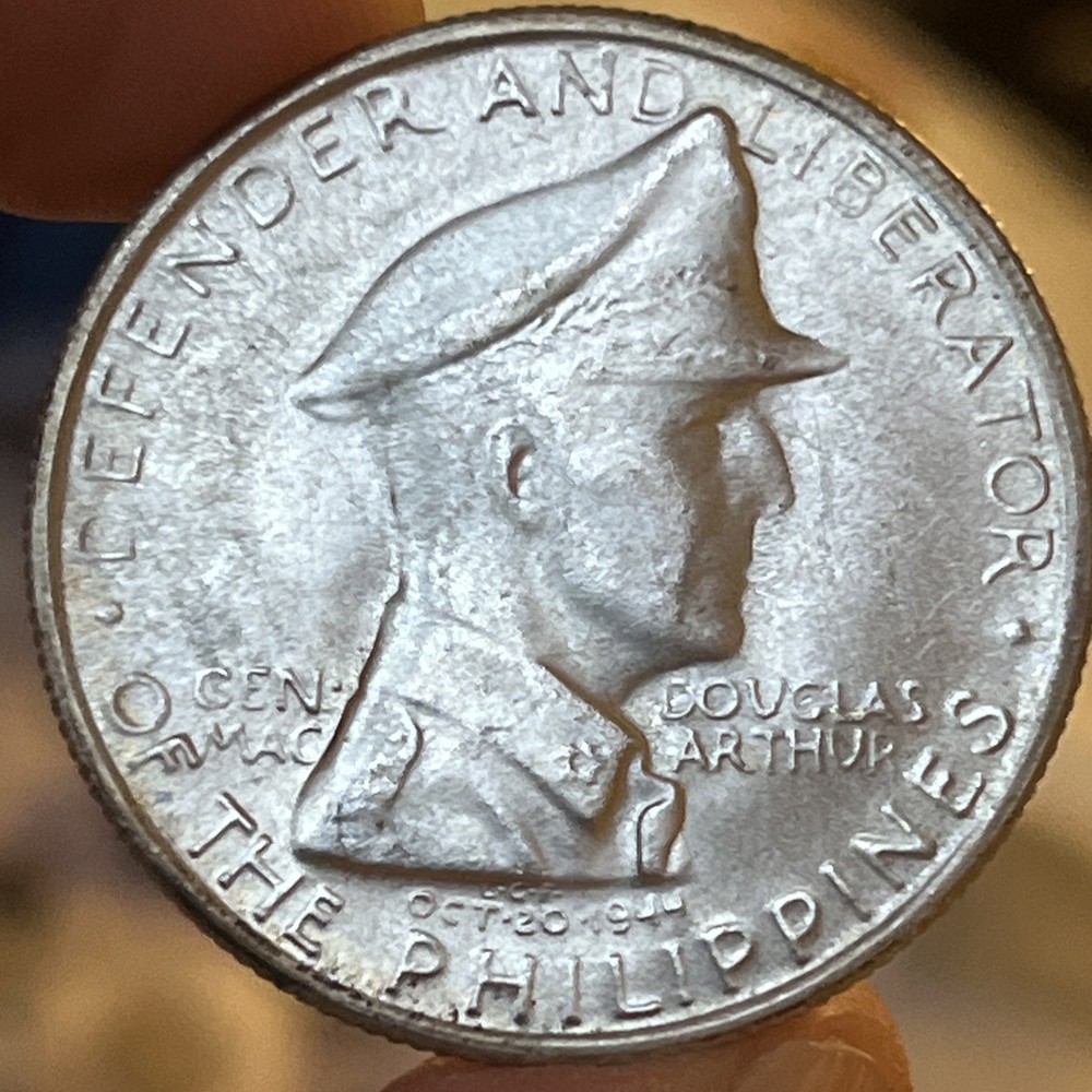 Douglas MacArthur 1947-S Peso Silver Gem Uncirculated