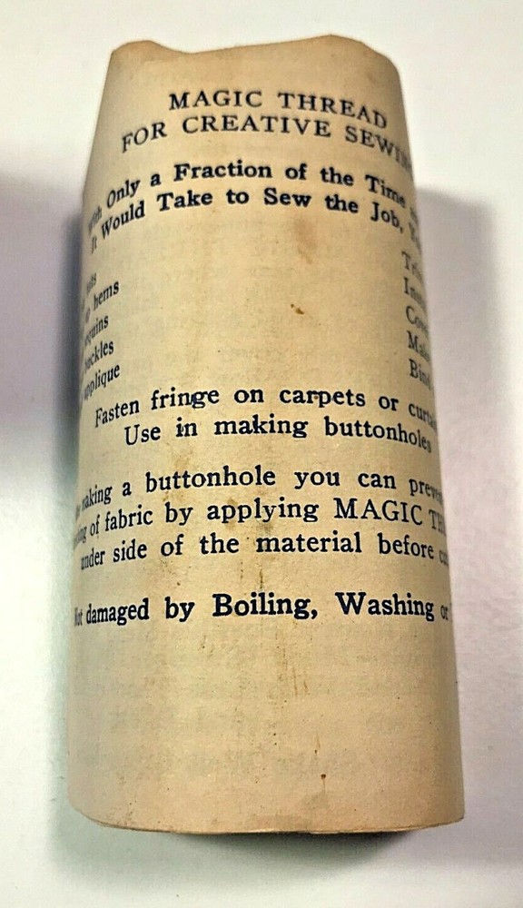 VINTAGE Magic Thread Mending Miracle Vintage Advertising BOTTLE