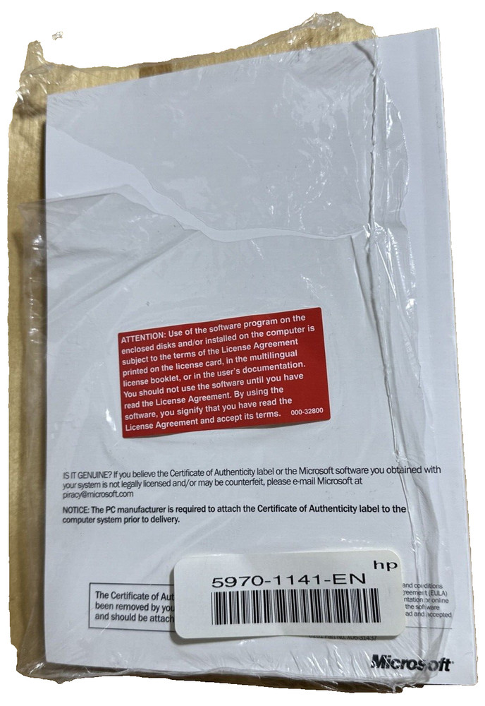 Microsoft Windows NT Workstation Broken seal, Manuals only NO CD