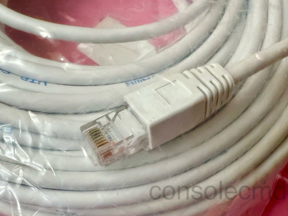 Cat5e UTP Ethernet Network Stranded 24AWG Patch Cable, RJ45, 100ft (30.5m),White