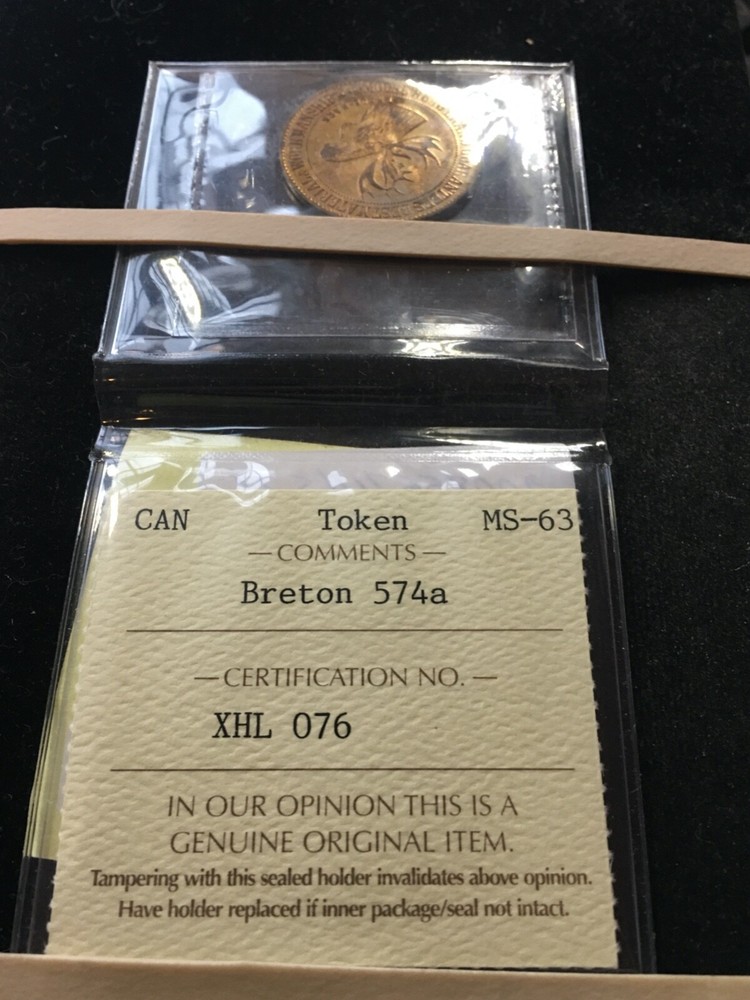 Canada, Token, Breton # 574a ICCS Graded**MS-63**