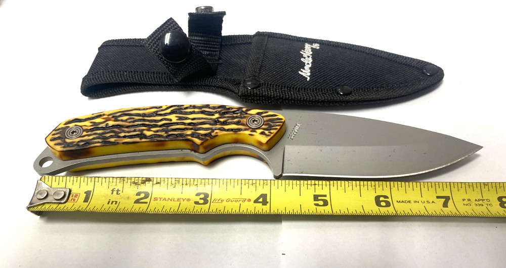 A Schrade Fixed Blade 8" Knife - Uncle Henry Model w/Sheath
