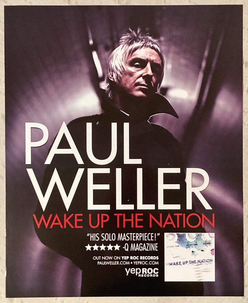 Paul Weller 2010 Promo Poster Wake Up The Nation The Jam Style Council