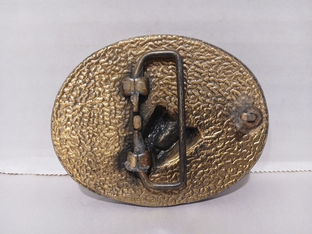 Vintage SMITH TOOL Solid Brass Belt Buckle Heavy Raised Drill Bit 