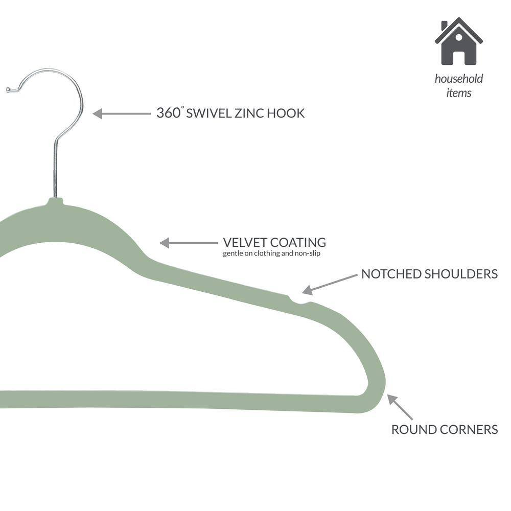 Green Velvet Hangers 25-Pack