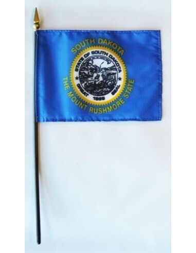 South Dakota  4" x 6" Mounted Flags