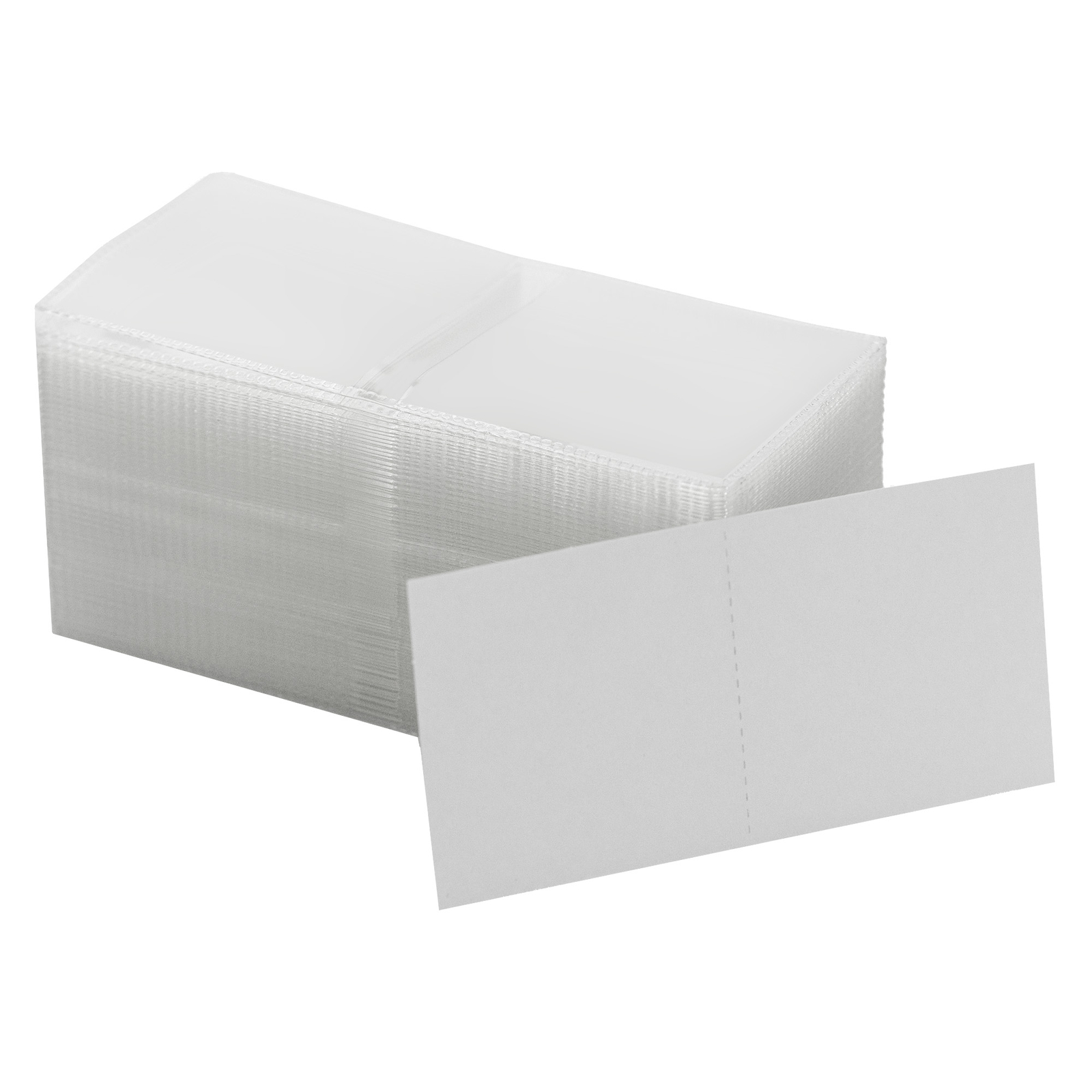 100 2x2 Double Pocket Vinyl Coin Holder Clear Plastic Flip Safe PVC-Free Inserts