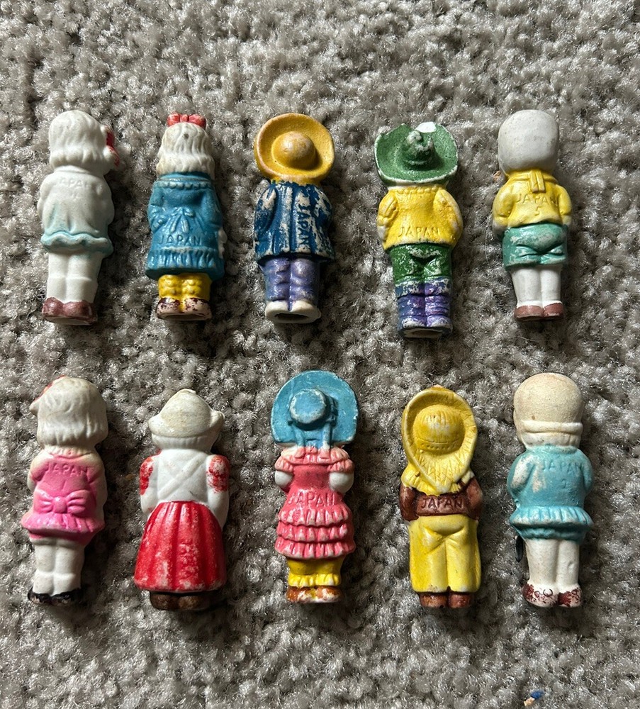 10 Japan Made Bisque 1920’s Figurines.