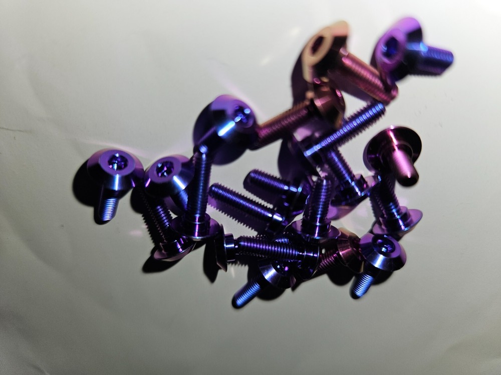Titanium M3 Button Head Bolts (5) – Align T-REX 600/700, Anodized Finish