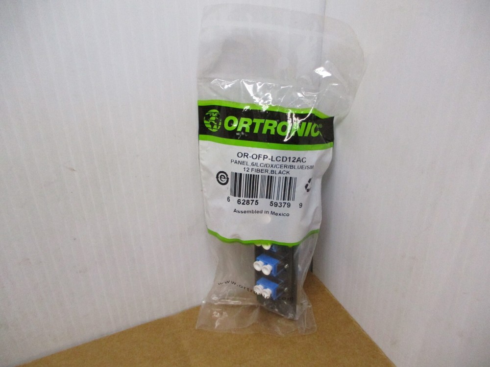 Ortronics 6 LC Duplex Singlemode Fiber Optic Adapter Panel OR-OFP-LCD12AC