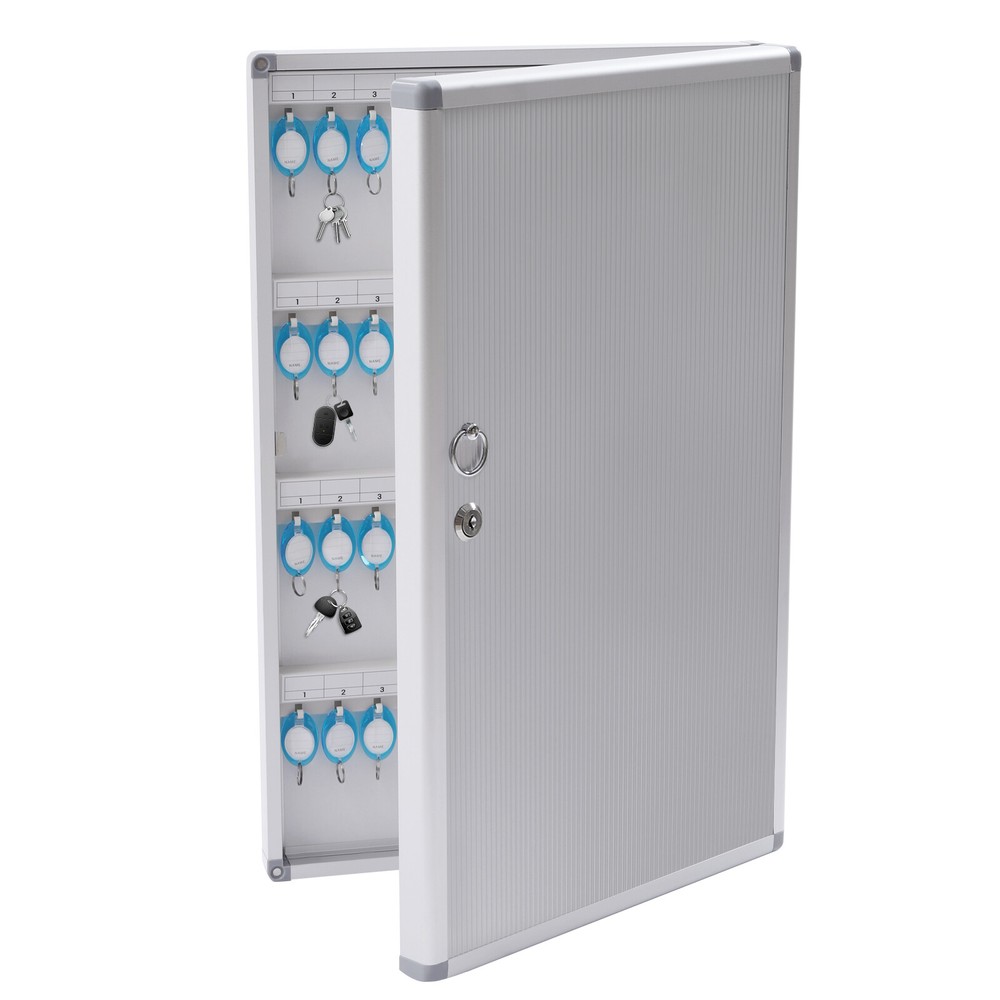High Capacity Key Cabinet 96 Key Lock Box with Numbered Hooks & Secure Lock Safe