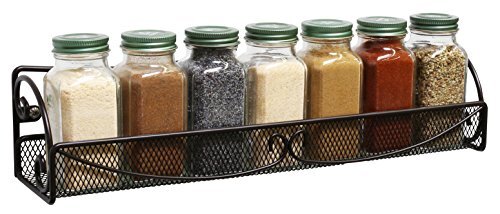2 Pack Wall Mount Hanging Spice Shelf Rack Organizer for Cabinet