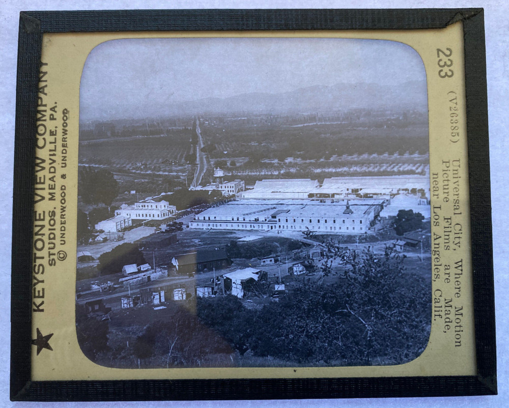KEYSTONE MAGIC LANTERN SLIDE 233 UNIVERSAL CITY STUDIOS CA 1920s