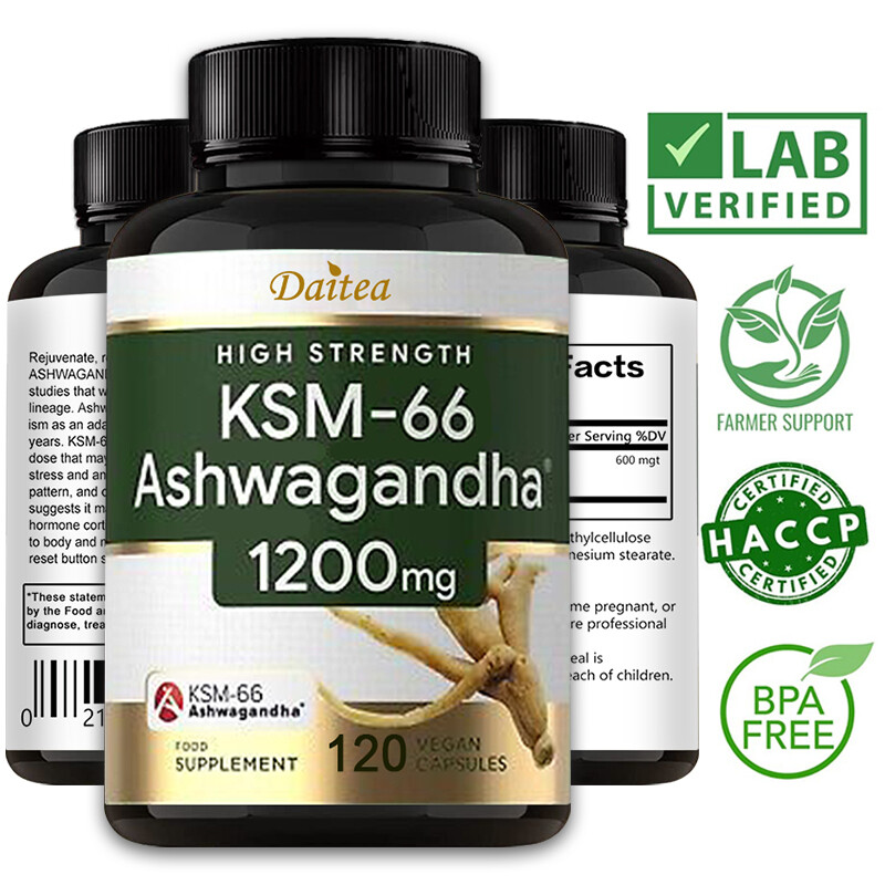 KSM-66 Ashwagandha 1200 Mg - Balance Mood, Reduce Stress,Increase Stamina