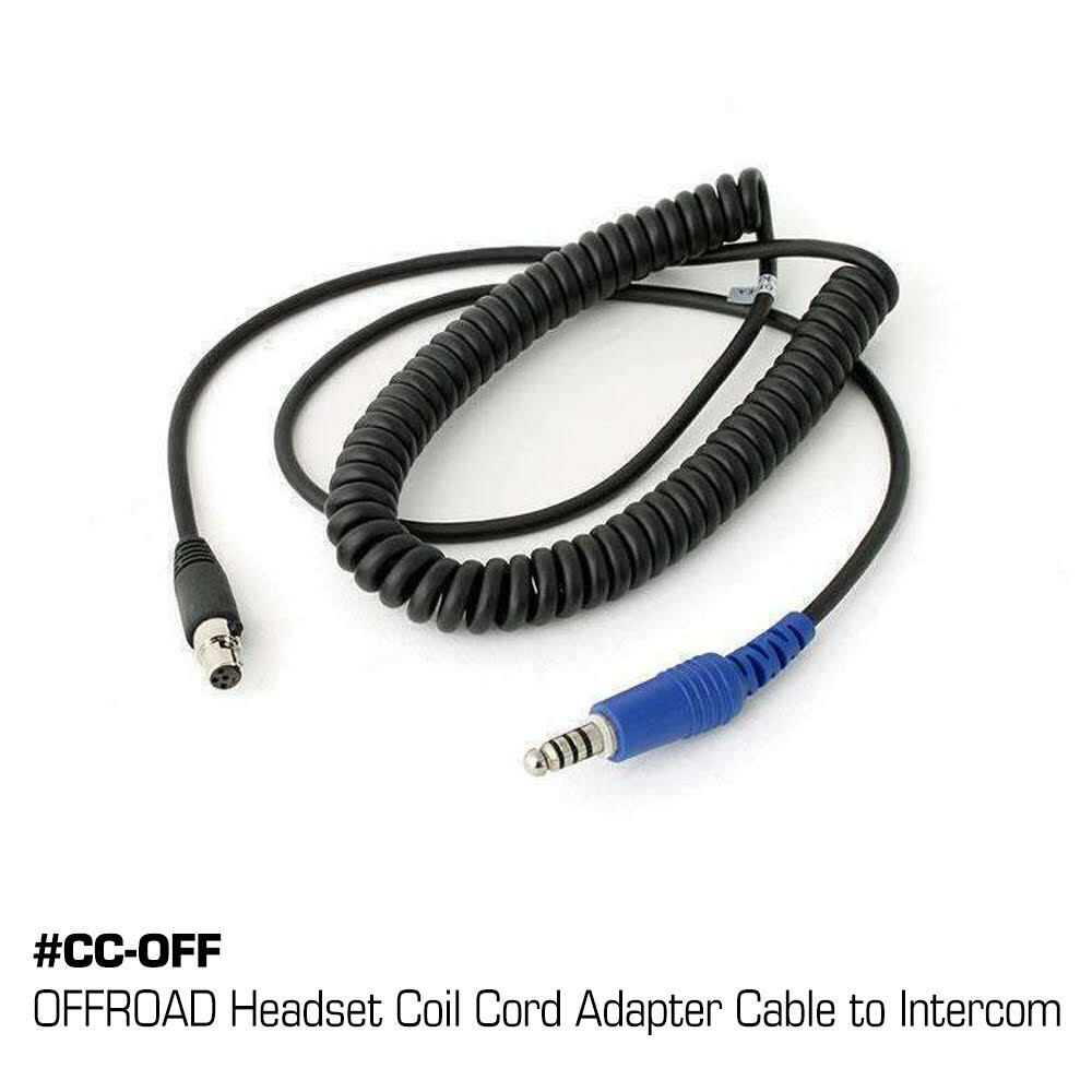 H41 Behind The Head BTH Racing Two Way Intercom Headset Off Road Coil Cord Cable