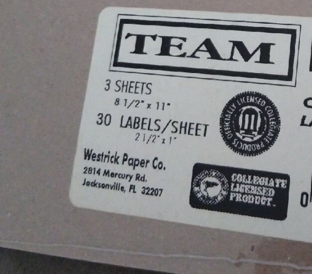 Wisconsin Badger Address Labels