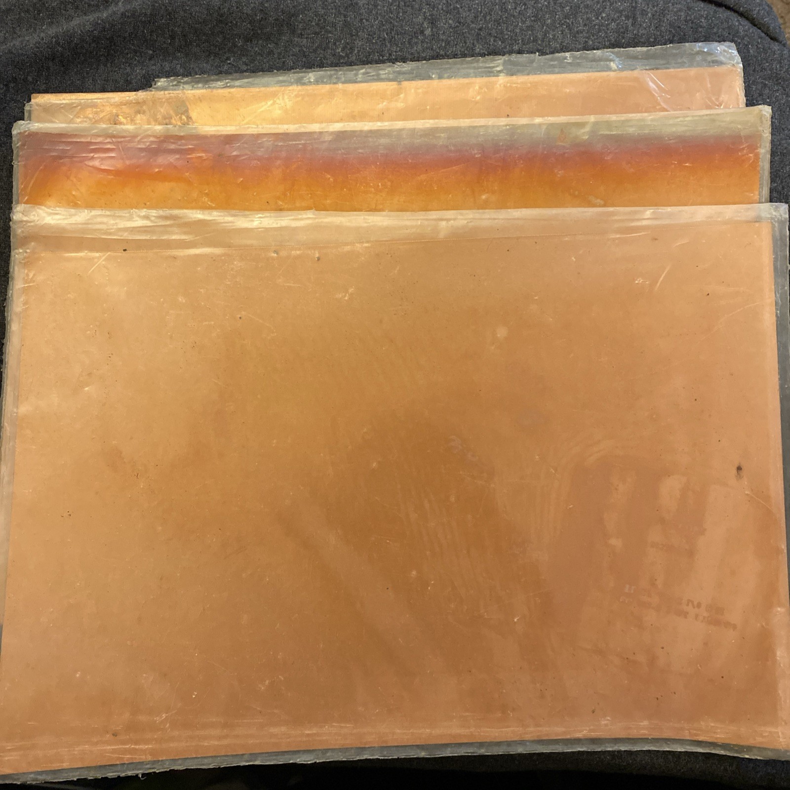 Vintage Copper Metal Sheets Crafts 3 Pieces