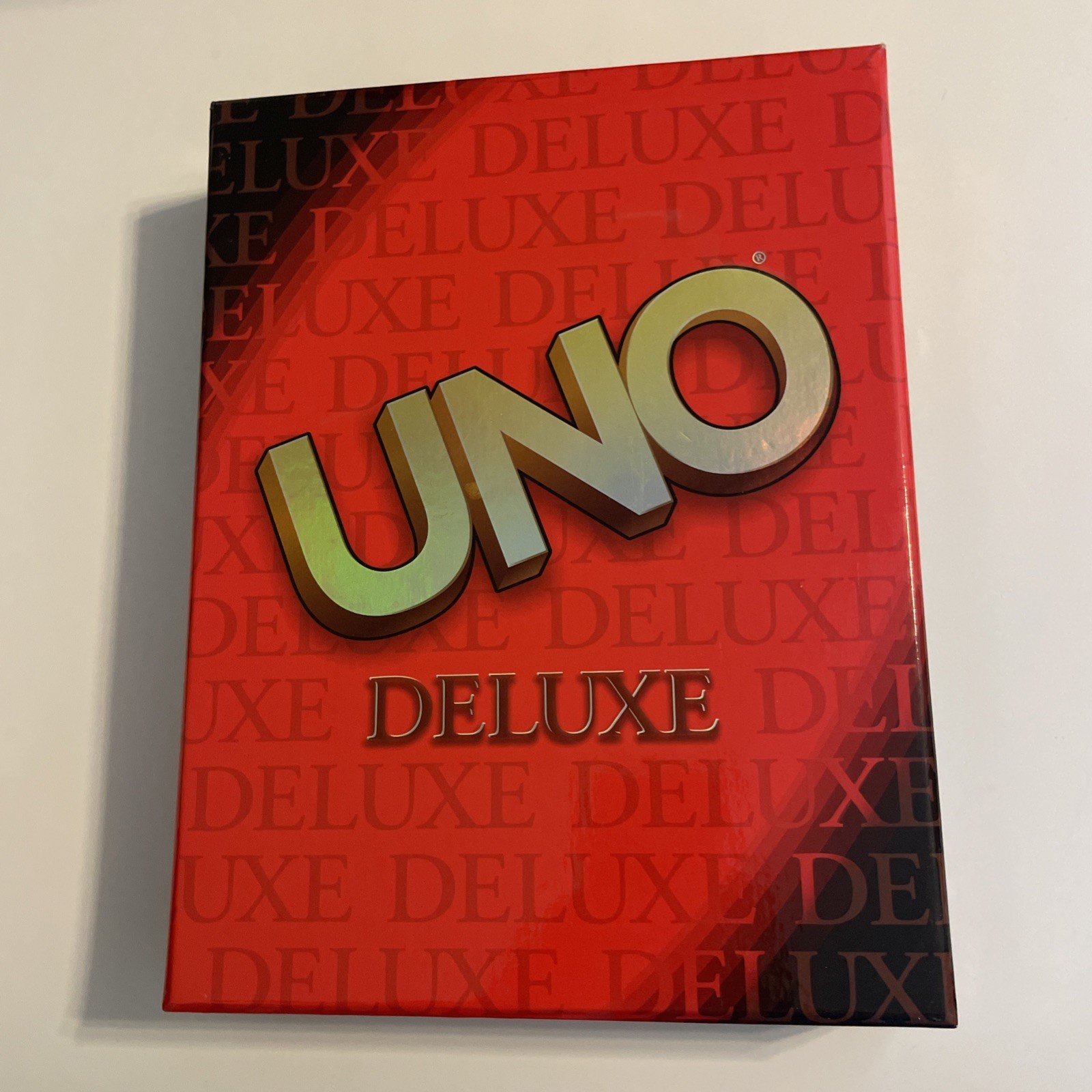 Uno Deluxe Edition Card Game. Near Mint Condition ( See Photos )