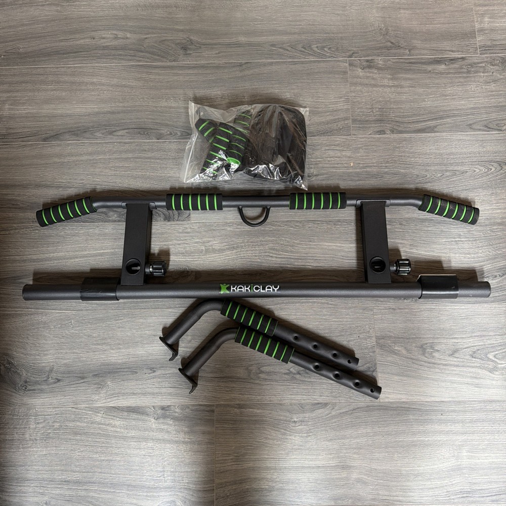 KAKICLAY Pull Up Bar Multi-Grip Pull Up Bar with Smart Larger & Perfect Pushups