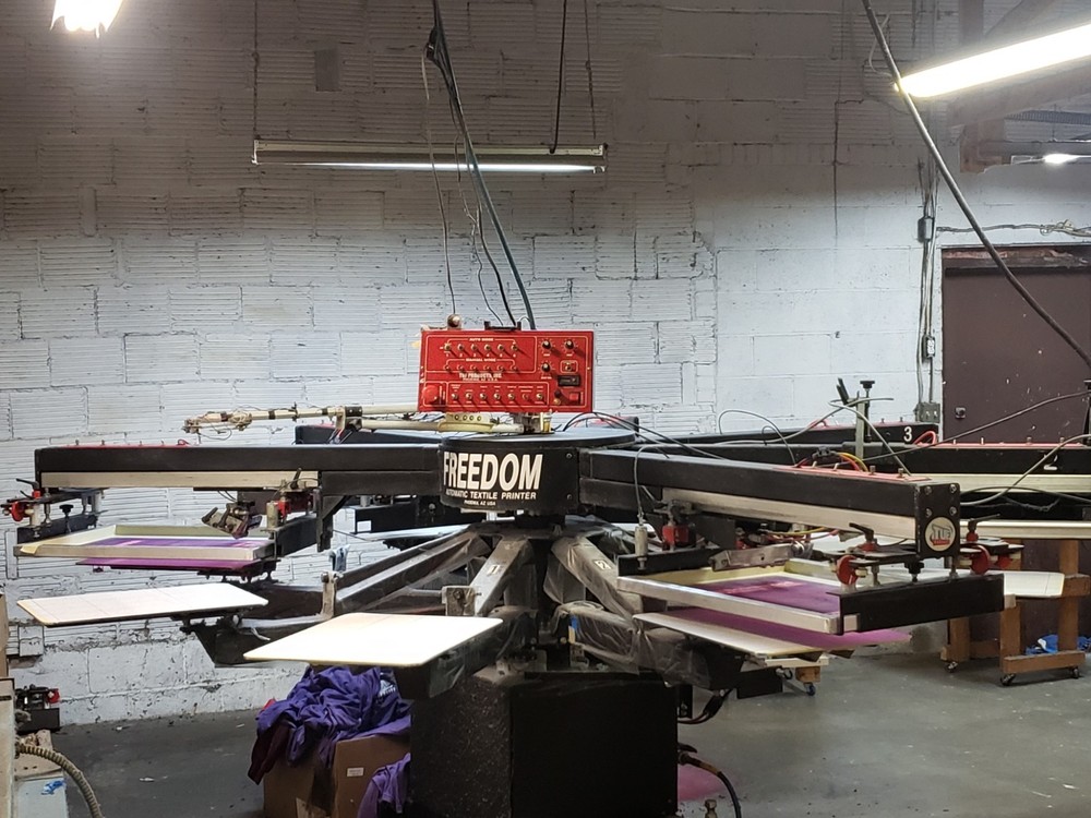 automatic screen printing press used
