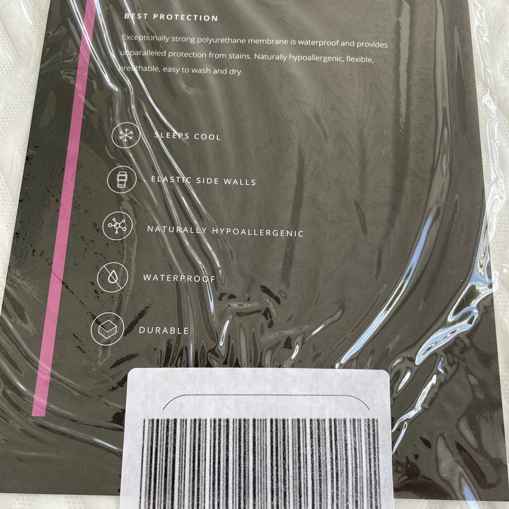 Mattress Protector Waterproof, White Quilted Full