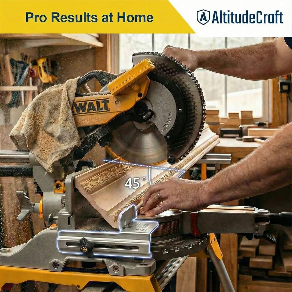 Crown Stops for Miter Saw - Simplifies Compound Angle Cutting, Heavy Duty Crown