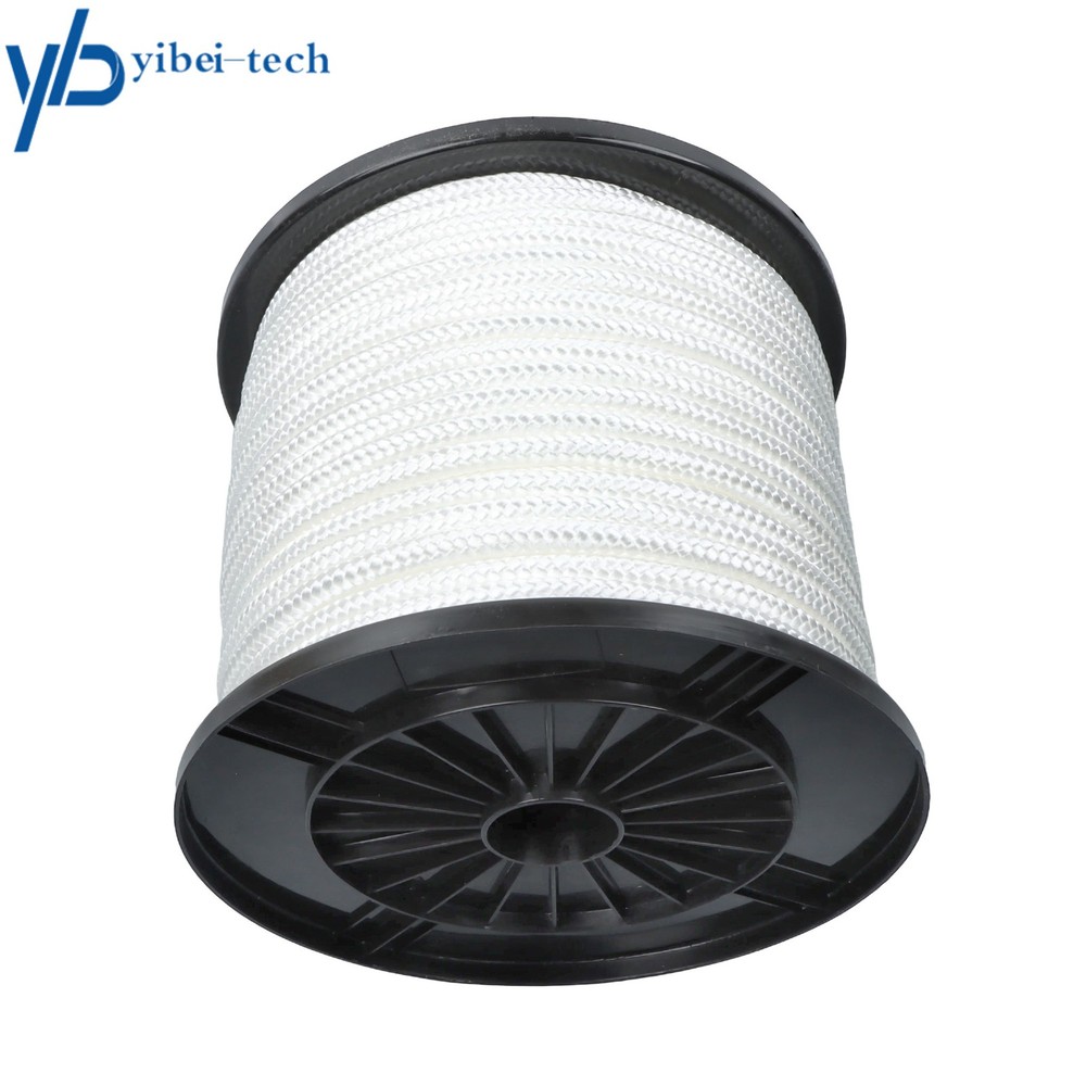 3/8 Inch Nylon Polyester Cord 250 Foot Spool Solid Braid Industrial Grade White