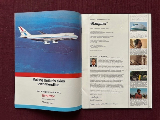 United Air Lines Mainliner 1970
