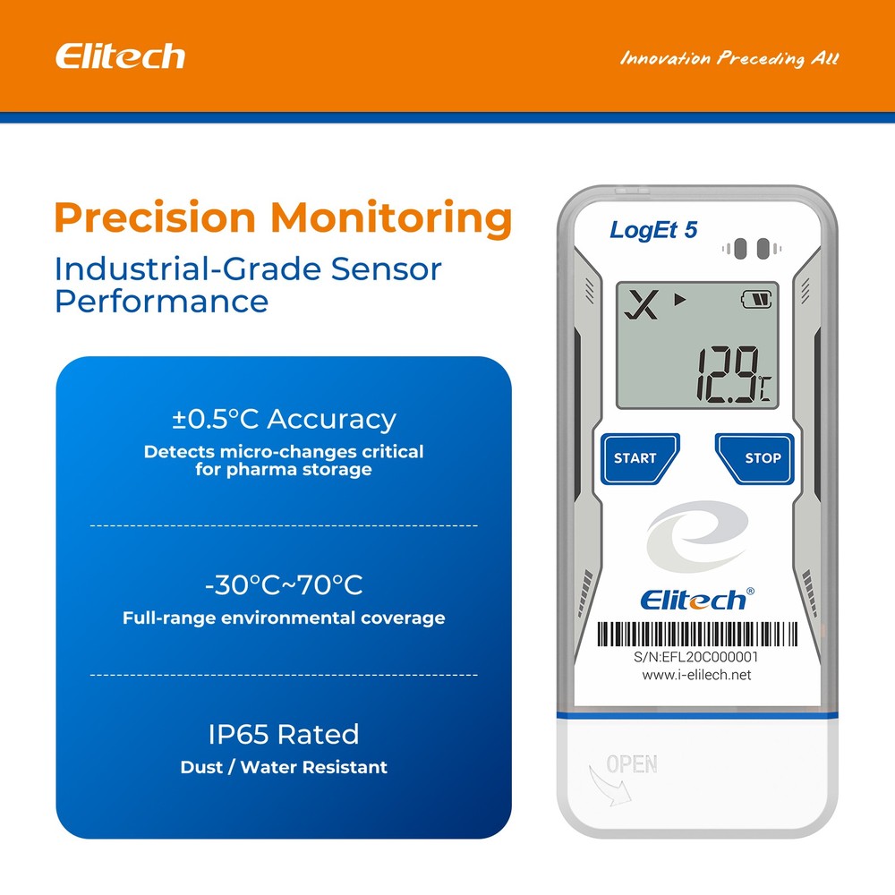 Elitech LogEt 5B Bluetooth Temperature Humidity Thermometer Data Loggers PDF