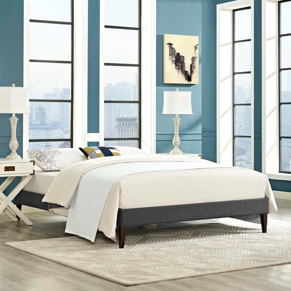Tessie King Bed Frame with Squared Tapered Legs