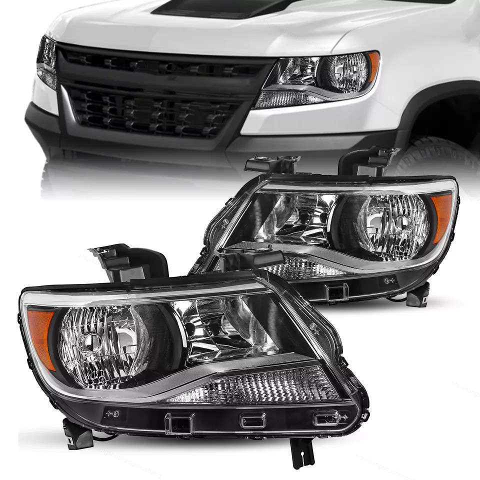 For 2015-2021 Chevy Colorado Halogen Headlight Assy W/Bulb Left&Right Pair