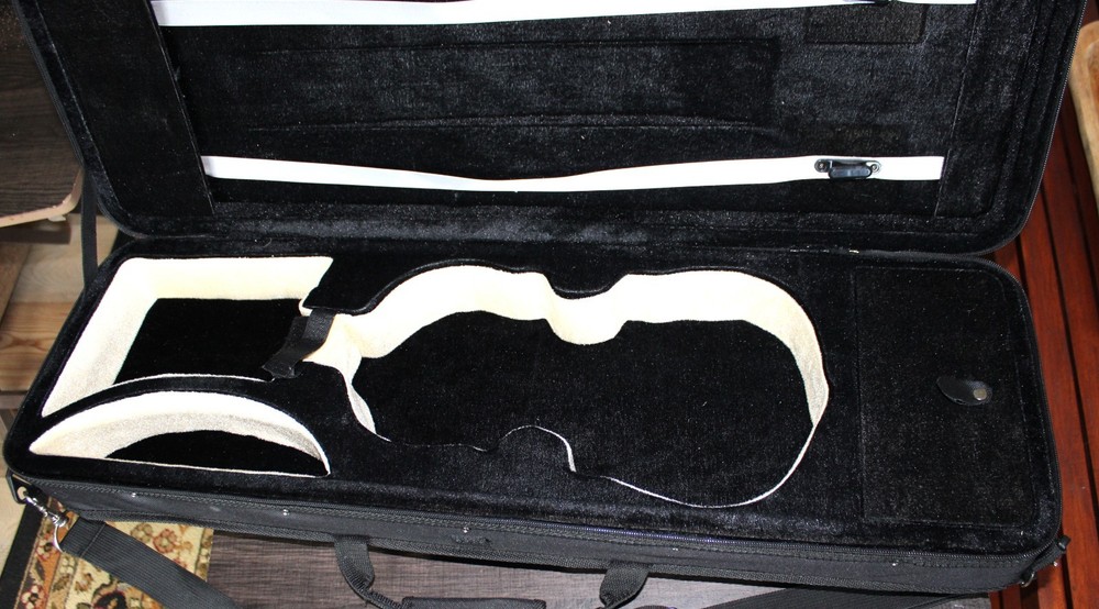 ADM full size 4/4 Violin Case Rectangular Music sheet compartment, silk bag