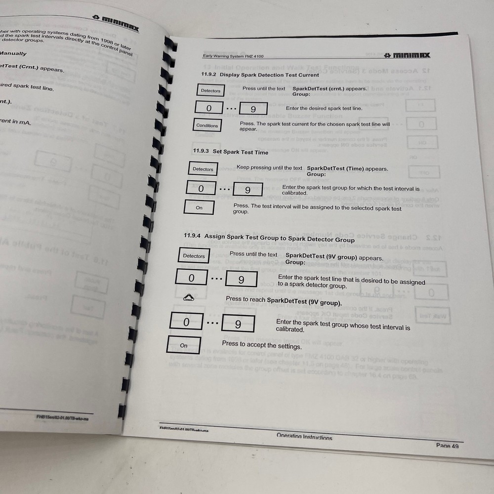 MANUAL FLAMEX 4100 FIRE DETECTION CONTROL PANEL * MANUAL ONLY *