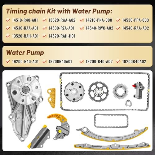 14510-R40-A01 Timing Chain Kit with VVT Camshaft Adjuster & Water Pump for