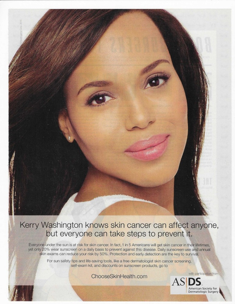 KERRY WASHINGTON  AS/DS  ORIGINAL PRINT AD