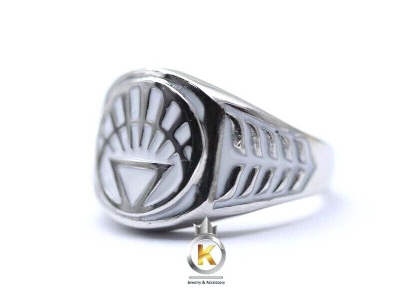 White Ring White Lantern Silver 925 White Enamel White Lantern Ring
