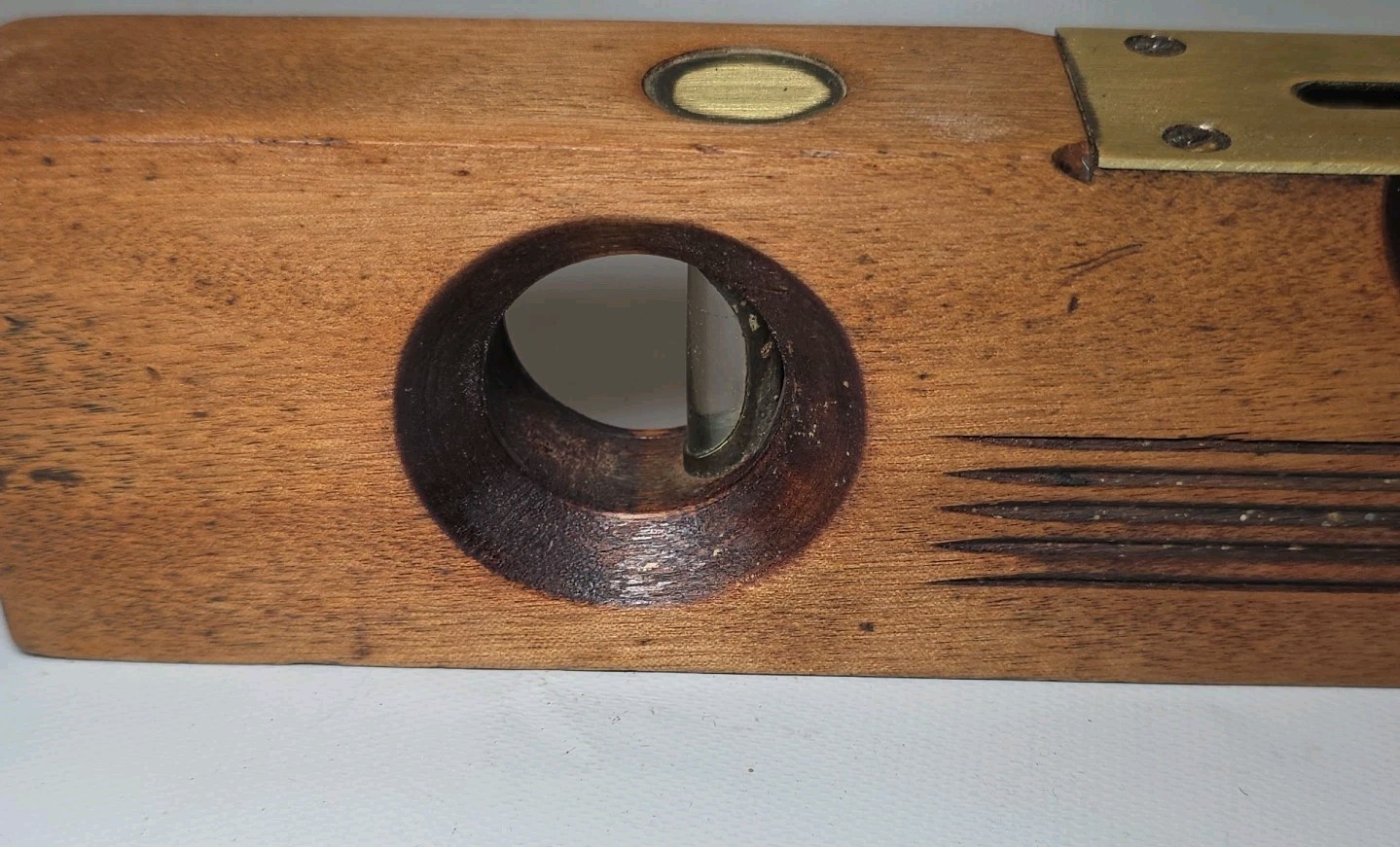 Antique Wood Bedortha Bros 12" (2) Bubble Woodworkers Level Tool Windsor, Ct