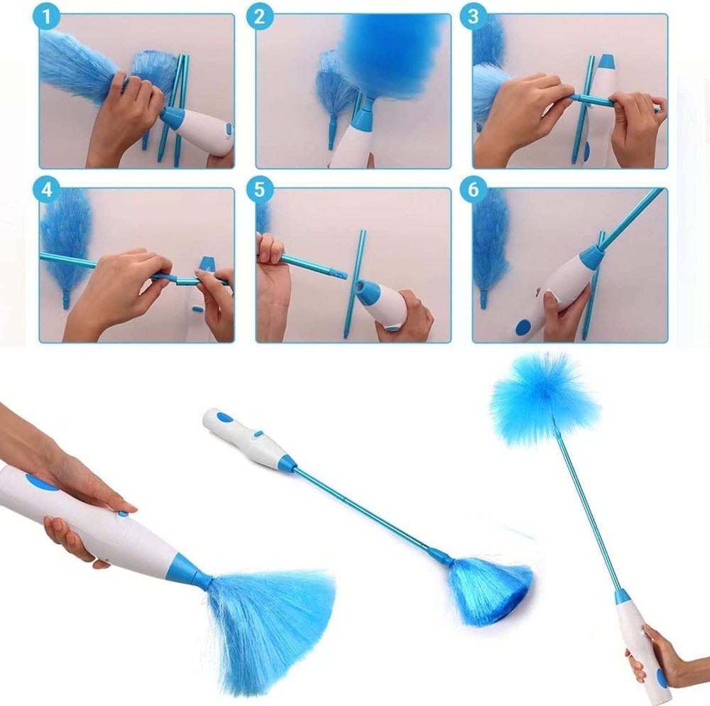 360° Wireless Rotating Electric Dustproof Dustless Dustproof Bristles - CW784