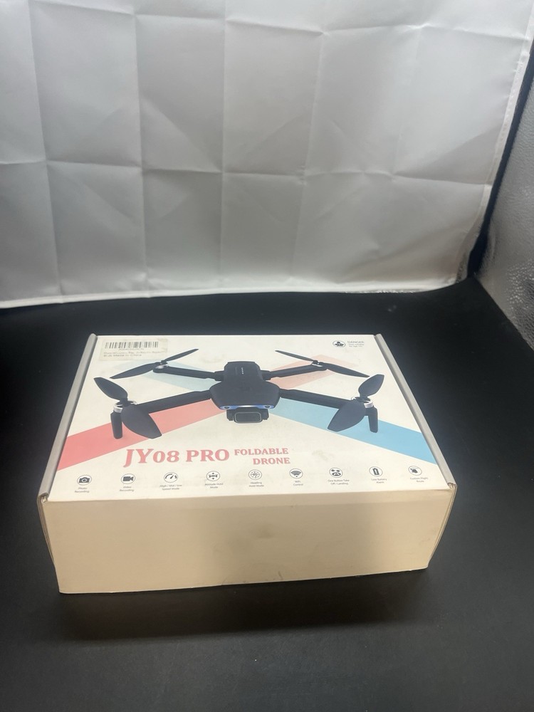 JY08 Pro Foldable Drone- Black- WiFi- Recording- New- Open Box