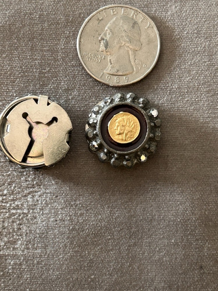 Vintage Set Of 6 Button Covers Various Patterns And Sizes