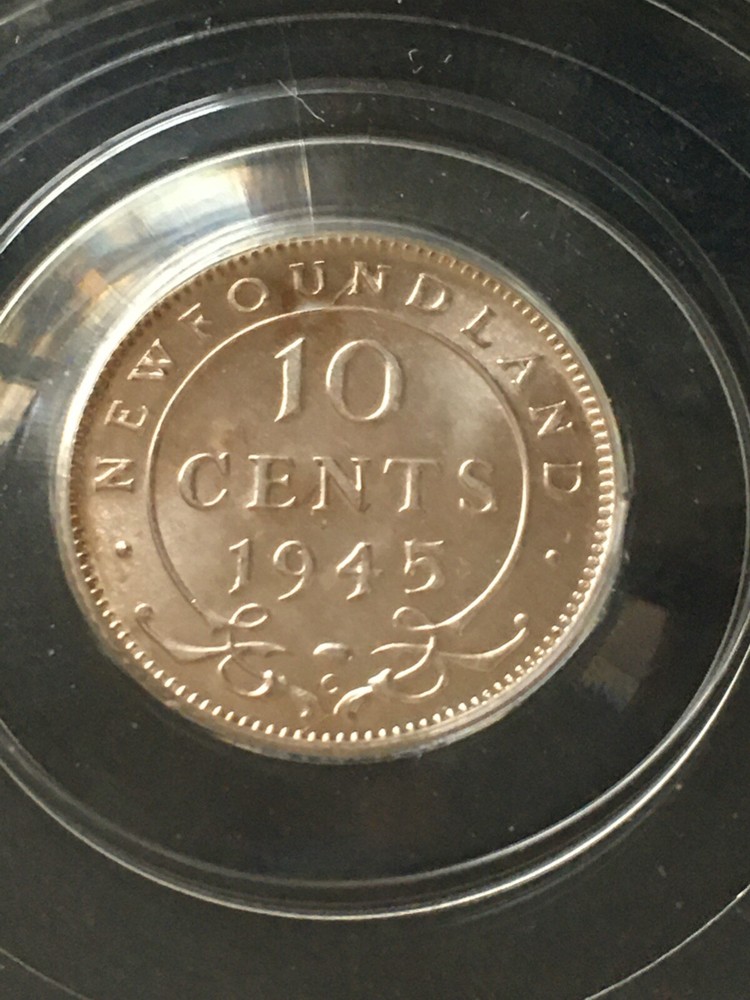 1945C CCCS Graded Newfoundland ¢10 Cent **MS-62** #1816