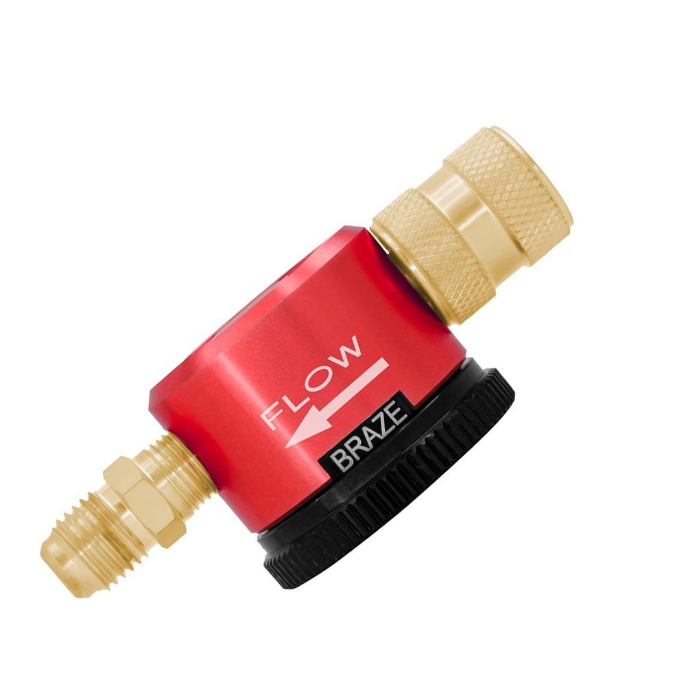 Ergonomic Brass Nitrogen Flushing Tool for HVAC Systems with Quick Setup