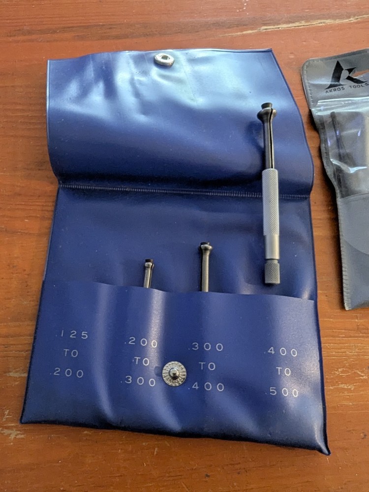 Akros Tools Punch Set And Three Plug Gages