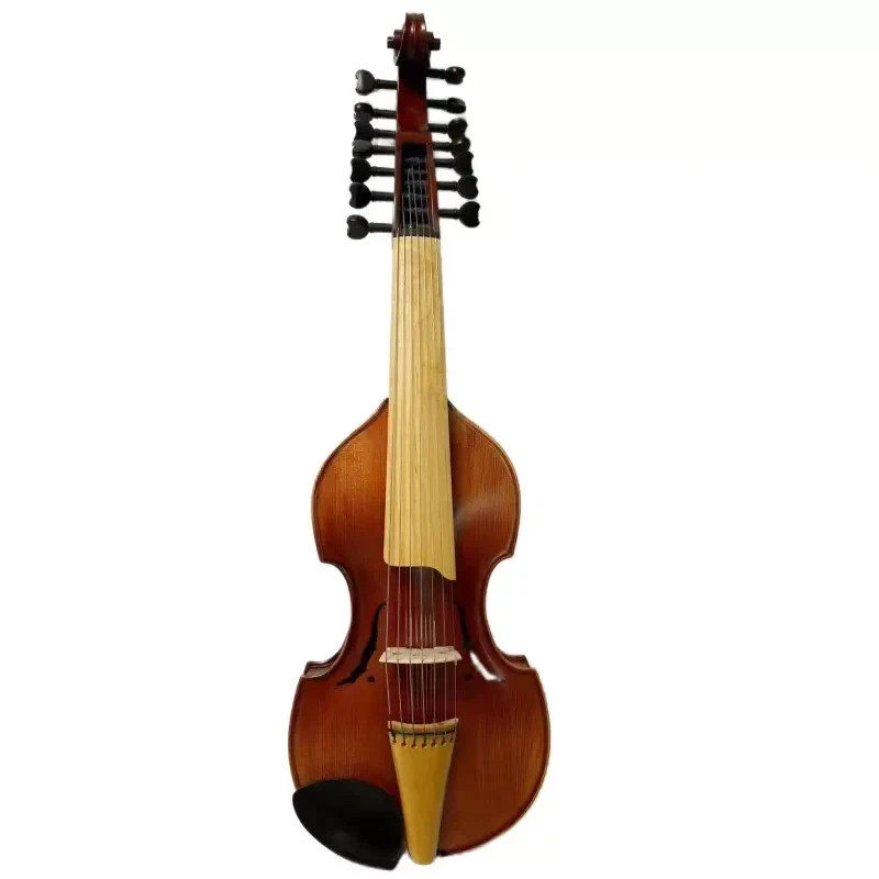 Carved Viola d' Amore, 7×7 string 16" , 14 strings Viola hand made,Copy Medieval